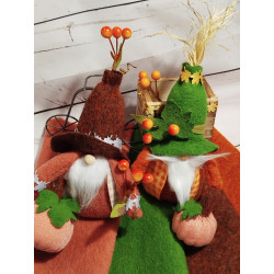 KIT Gnomo ricciolo d'autunno + cartamodello