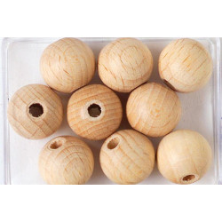 Pallina di legno forata 40 mm