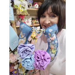 Kit 7 colori per rose arrotolate in tessuto strutturato per fiori