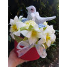 Kit vaso con fiori di loto eleganti in omaggio cartamodello + righello in legno per i bordi