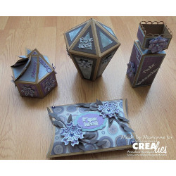 Fustella metallica Crealies Create a box Scatola caramella