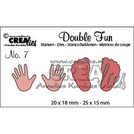 Fustella metallica Crealies Double fun mani e piedi