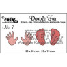 Fustella metallica Crealies Double fun mani e piedi