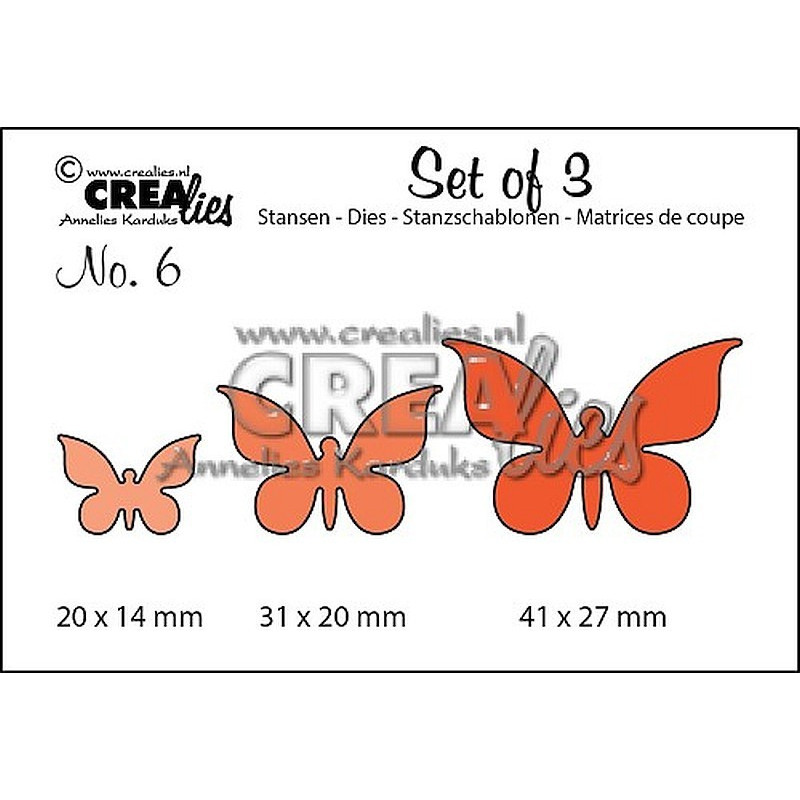 Fustella metallica Crealies Set of 3 nr 6