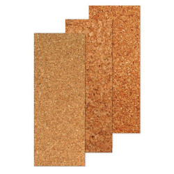 Sughero in fogli 1 mm 10 x 30 cm 12 fogli 3 tipi grana