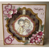 Fustella metallica Crealies Duo Double rings & hearts