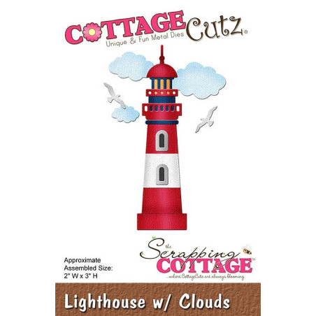 Fustella metallica Cottage Cutz Lighthouse with clouds