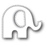 Fustella metallica PoppyStamps Stitched Elephant