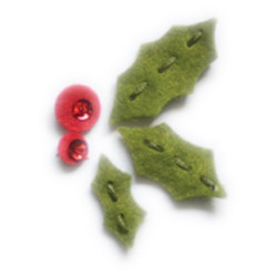 Fustella metallica Memory Box Plush Holly Leaves and Berries