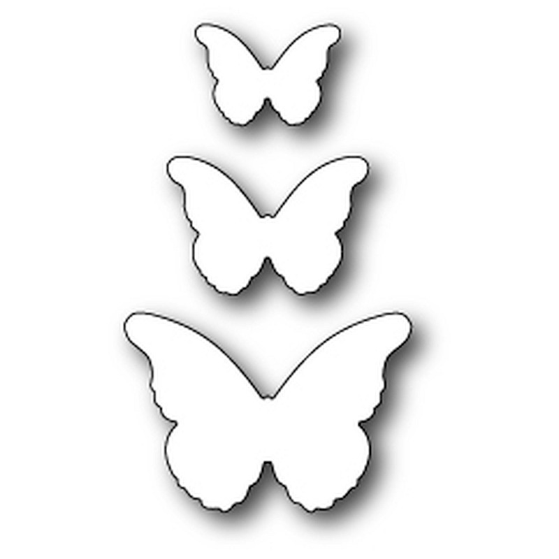 Fustella metallica Memory Box Cascadia Butterfly Trio