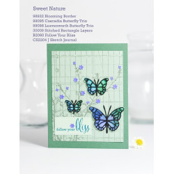 Fustella metallica Memory Box Cascadia Butterfly Trio