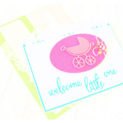 Fustella metallica PoppyStamps Sweet Baby carriage