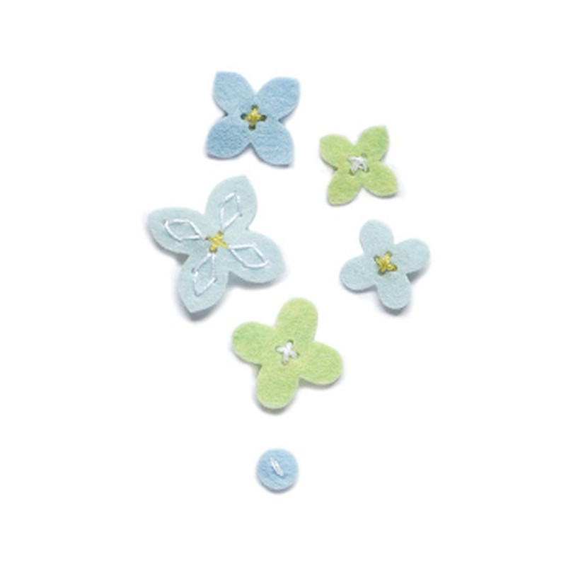 Fustella metallica Memory Box Plush Flower Buttons