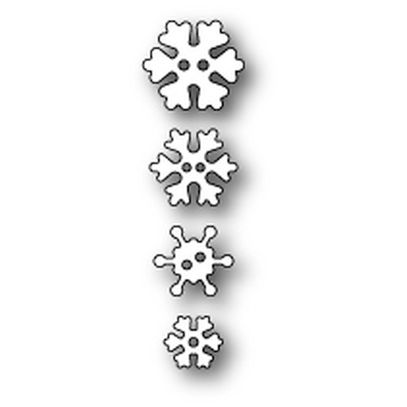 Fustella metallica PoppyStamps Frosty Snowflake Buttons