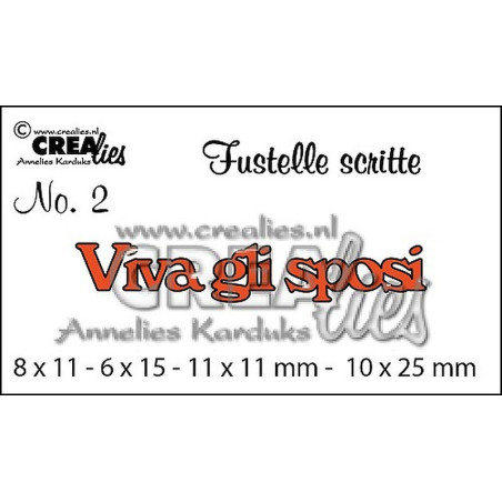 Fustella metallica Crealies Viva gli sposi