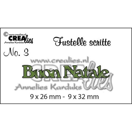 Fustella metallica Crealies Buon Natale