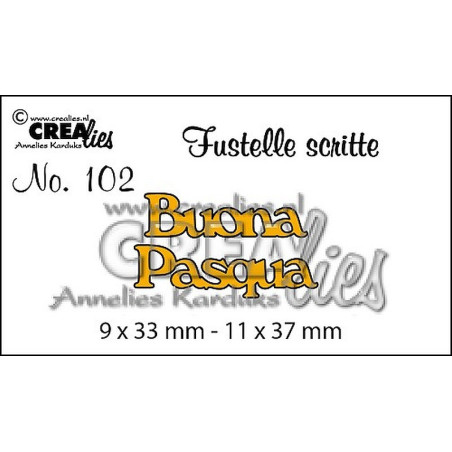 Fustella metallica Crealies Buona Pasqua