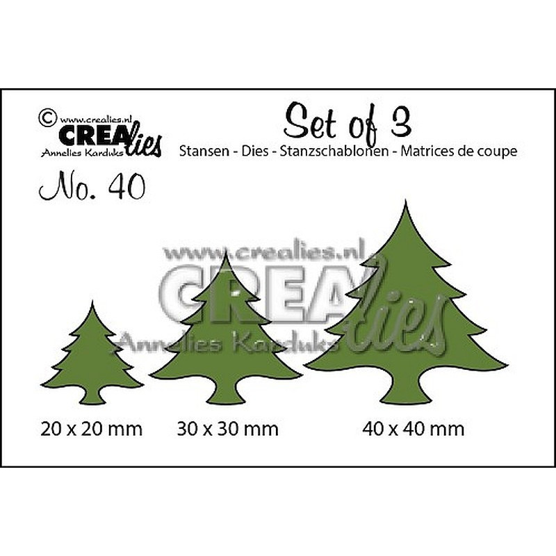Fustella metallica Crealies Set of 3 nr 40