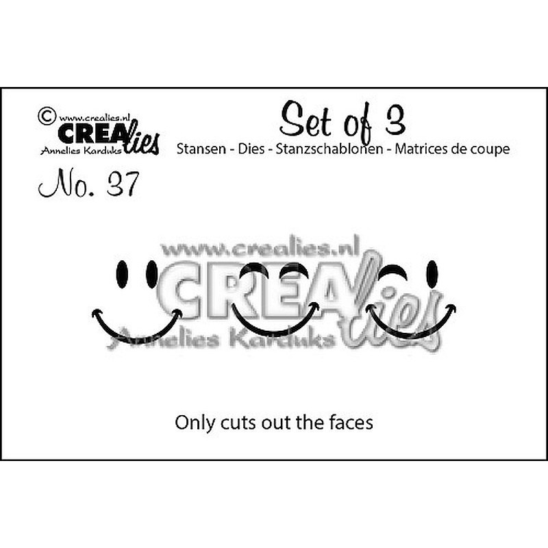 Fustella metallica Crealies Set of 3 nr 37