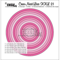 Fustella metallica Crealies Crea-nest-lies XXL Cerchi 21