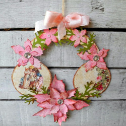 Fustella Sizzix BIGZ L Corona Wreath, Banner, Holly & Poinsettia