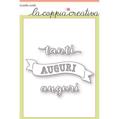 Fustella metallica Tanti Auguri banner