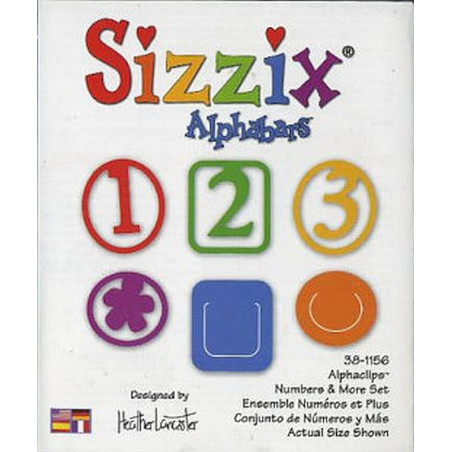 Fustella Sizzix Alphabars Alphaclips Numeri e segni