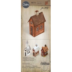 Fustella Sizzix BIGz XL Tim Holtz Village Brownstone