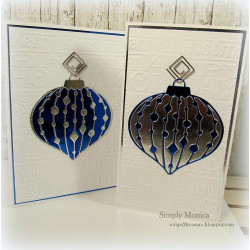 Fustella metallica Jeweled Finial Ornament
