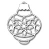 Fustella metallica Poinsettia Bubble Ornament
