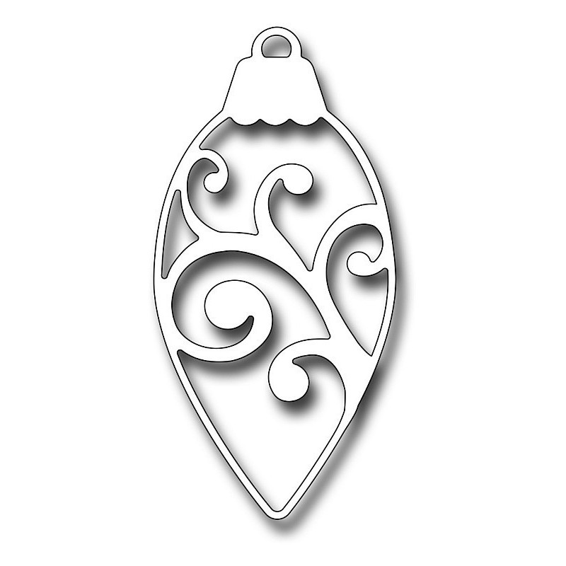 Fustella metallica Scroll Pinecone Ornament