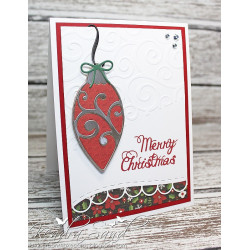 Fustella metallica Scroll Pinecone Ornament