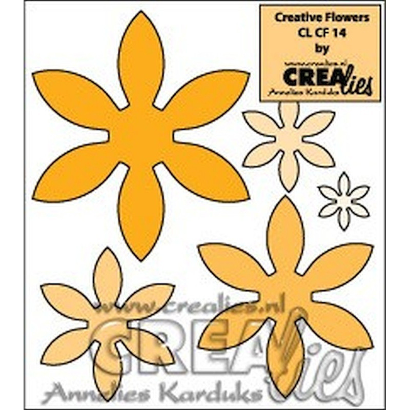 Fustella metallica Crealies Creative Flowers 14