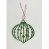 Fustella metallica Jeweled Finial Ornament