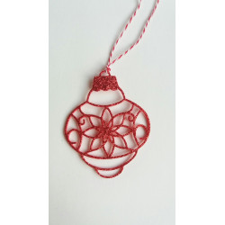 Fustella metallica Poinsettia Bubble Ornament