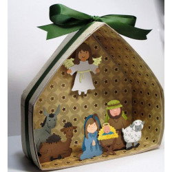 Fustella metallica Cottage Cutz Nativity Set