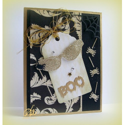 Fustella metallica Scroll Pinecone Ornament