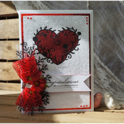 Fustella metallica Heart Rose Vine