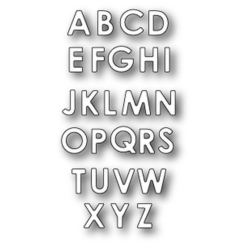 Fustella metallica Memory Box Uppercase Alphabet Soup
