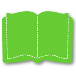 Fustella Sizzix Originals Green Open Book