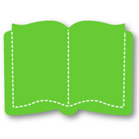 Fustella Sizzix Originals Green Open Book