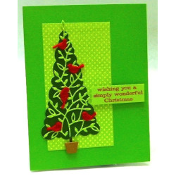 Fustella metallica Memory Box Flowering Christmas Tree
