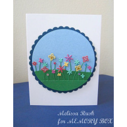 Fustella metallica Memory Box Tickle Flower Landscape