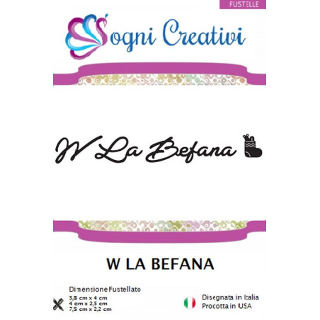 Fustella metallica sottile W la Befana