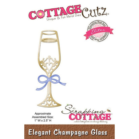 Fustella metallica Cottage Cutz Elegant Champagne Glass