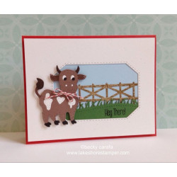 Fustella metallica Stitched Cow