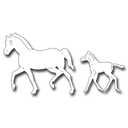 Fustella metallica Mare and Foal