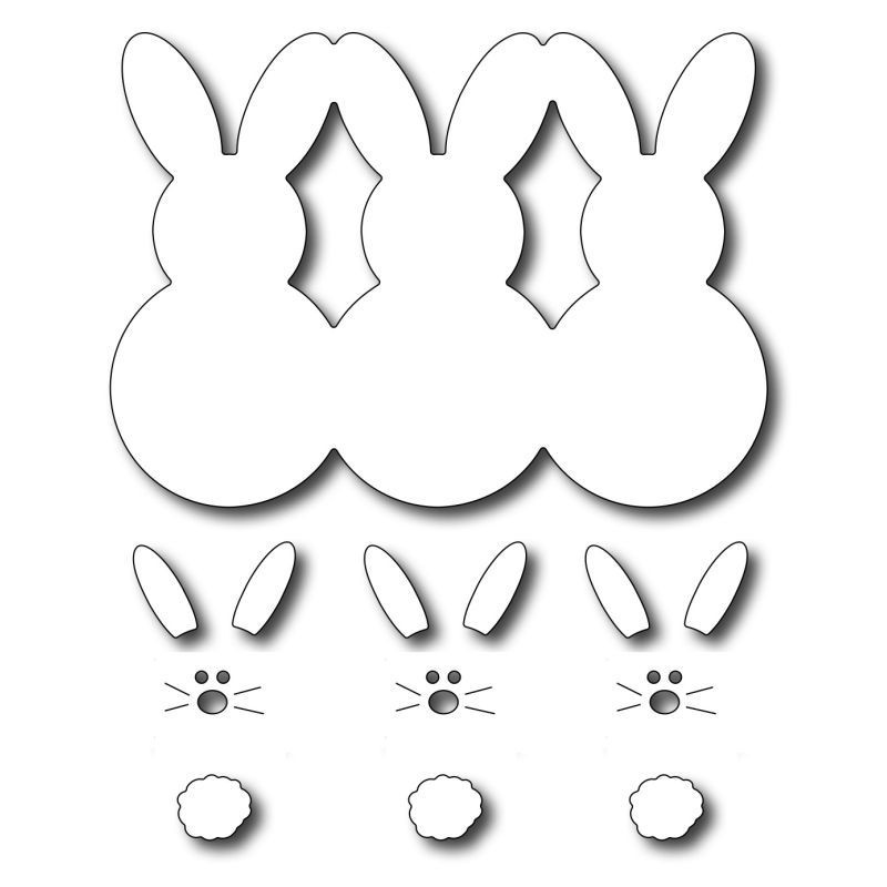 Fustella metallica Marshmallow Bunnies