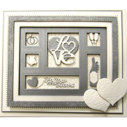 Fustella metallica Creative Expressions Shadow Boxes Stacked Love