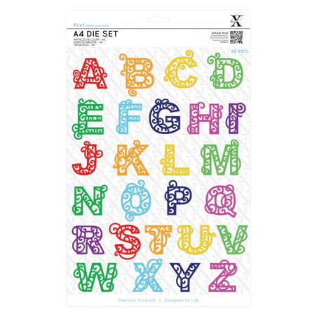 Fustella metallica Xcut Filigree Alphabet A4